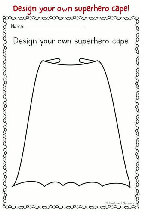 Superhero Cape Template Printable
